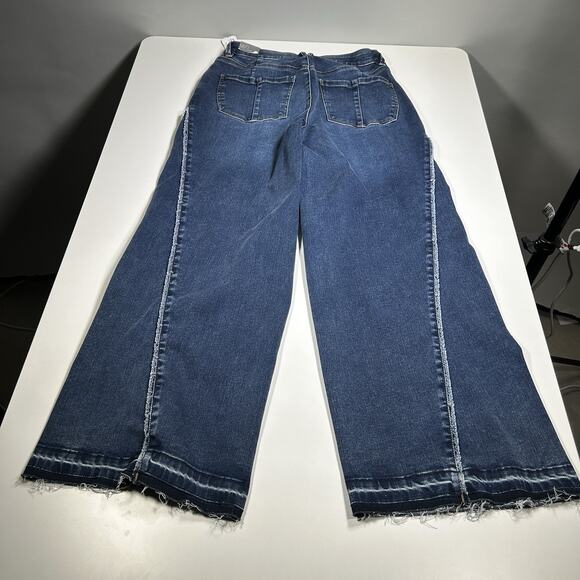 Wit & Wisdom Jeans Women’s 4 Wide Leg High Rise Raw Hem Y2K Denim NWT - Picture 7 of 16